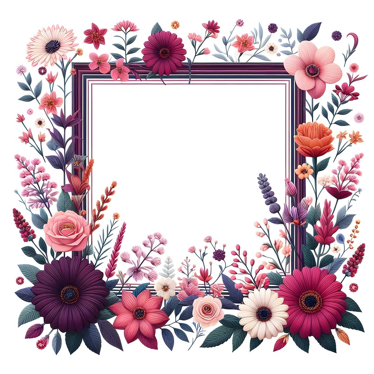 ai generated, nature, frame