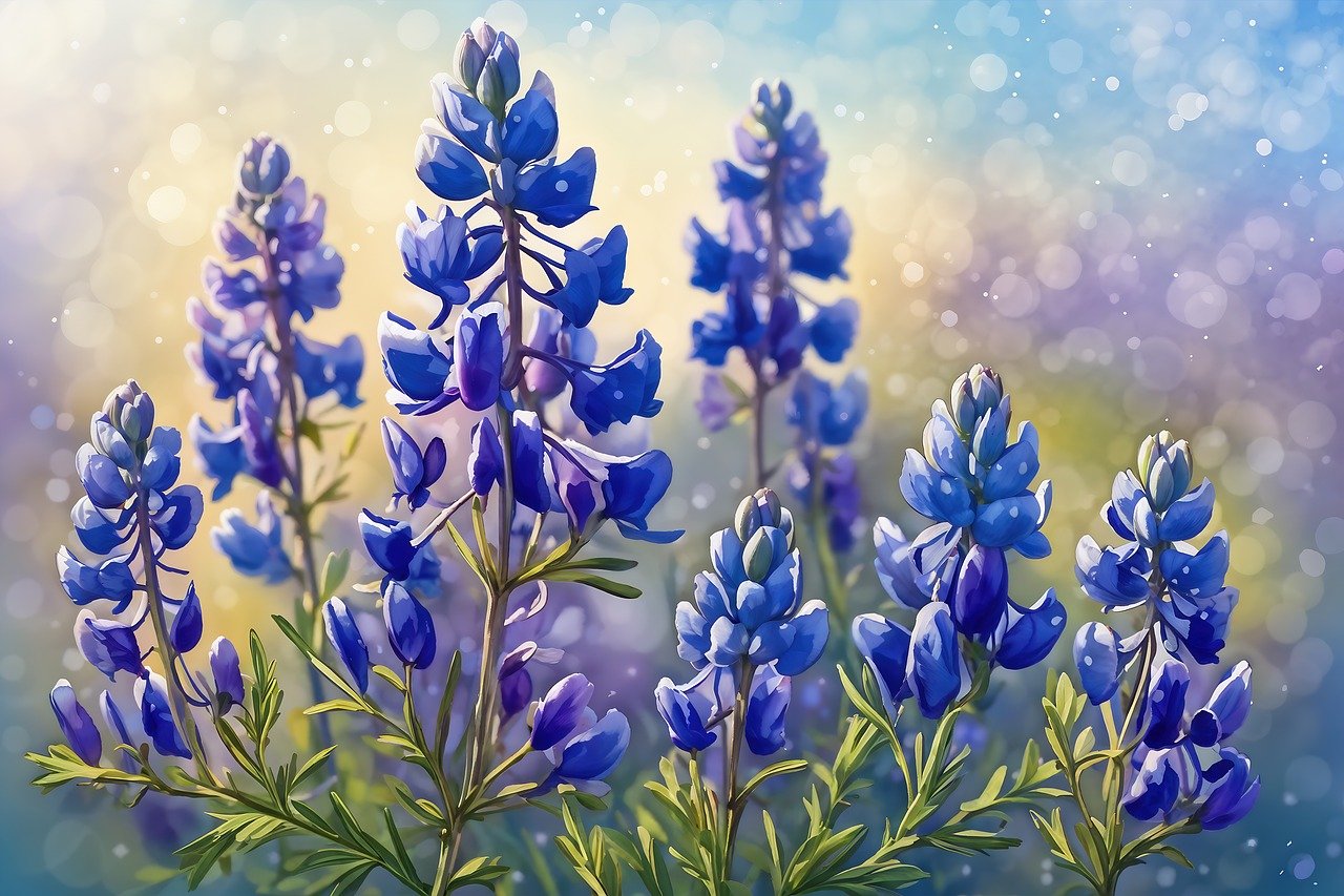 ai generated, bluebonnet, flowers