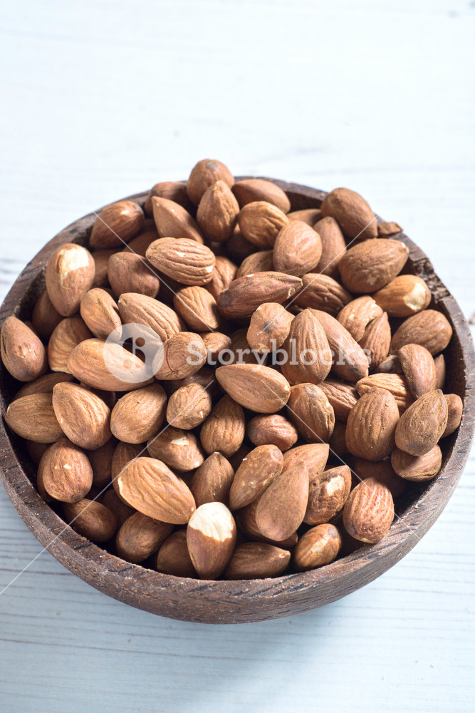 Almond Nuts In Bowl